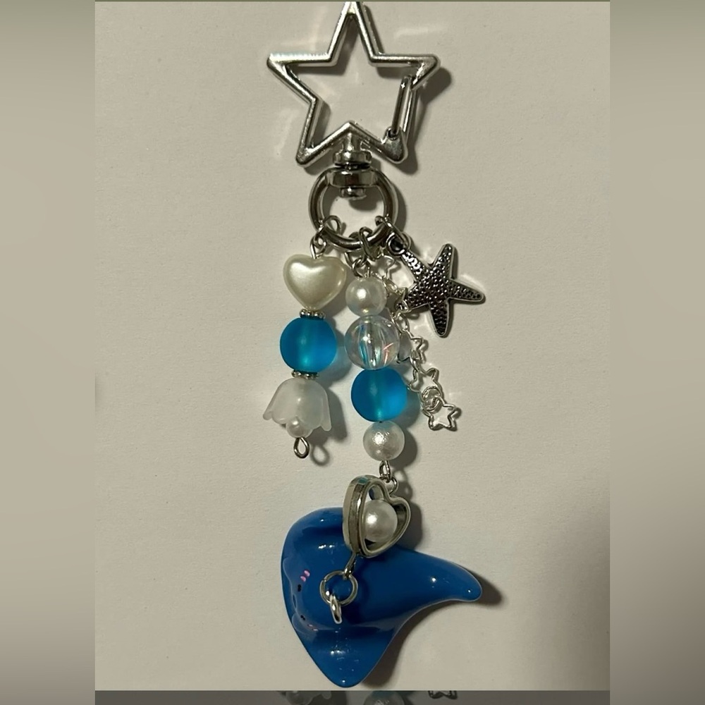 Handmade Stingray Star keychain
